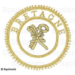 Badge / Macaron GLNF – Grande tenue provinciale – Grand Archiviste – Bretagne – Brodé main